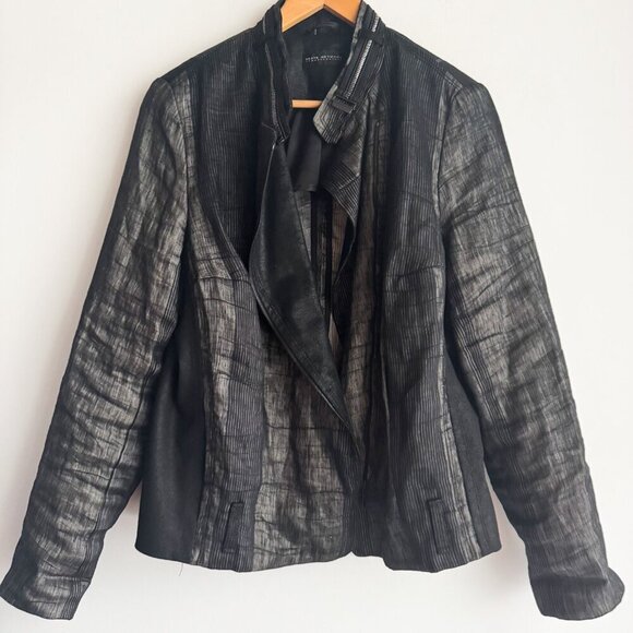 Beate Heymann Street Couture Linen Blend Jacket 14 - Picture 2 of 6